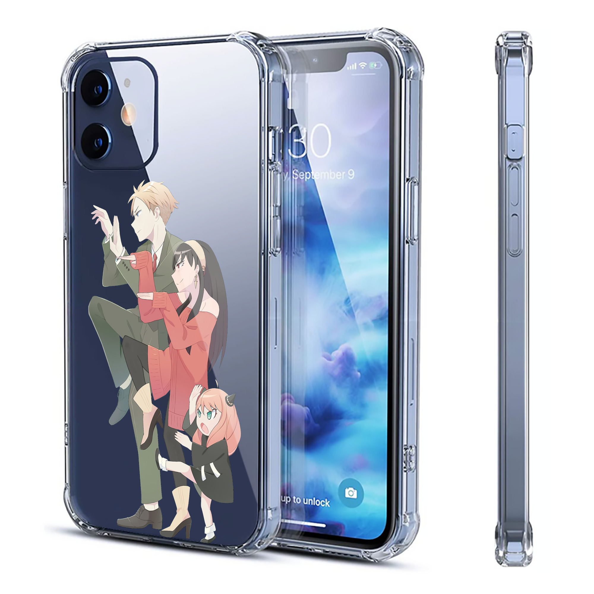 （画像用） SPY×FAMILY间谍家家酒 【iPhone 12シリーズ対応】透明スマホケース（クリアソフトケース）